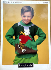 Rupert the Bear running jumper KNITTING PATTERN Childrens sweater Hayfield 00821