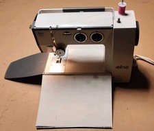 Elna Lotus SP Vintage Sewing Machine. No power foot. Runs, jams needs servicing.
