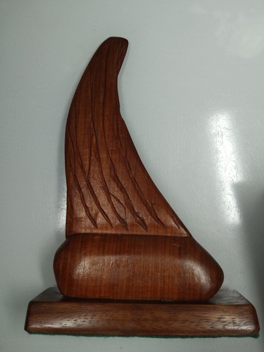 Hand carved stylised boat - hand,