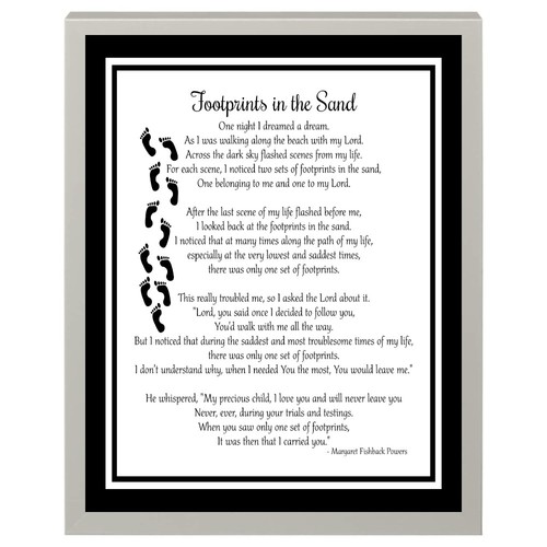 Footprints the sand - the, it