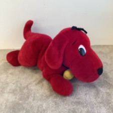 Large Clifford the Big Red Dog Cuddly Plush Toy Lying Down 26”