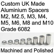Polished Aluminium SPACERS Standoff Washers M2 M2.5 M3 M4 M5 and M6 