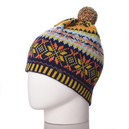 Merino wool nordic knit beanie - wool,