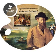 Art Edouard Manet Stamps Niger 2014 MNH Paintings Great Impressionists 1v S/S
