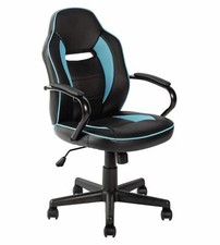 Argos Home Mid Back Office Gaming Chair - Blue & Black - E32