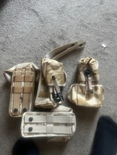 Molle Army Desert British Pouches Airsoft 4 X Sa80 Pouches Job Lot