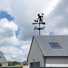 Vintage Metal Weathervane Farmer Farmer Farmer Farmer