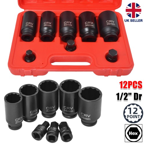 Point axle hub nut - axle, deep