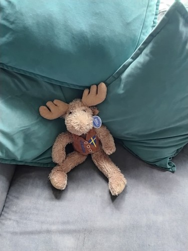 Swedish moose soviner plush - soviner,