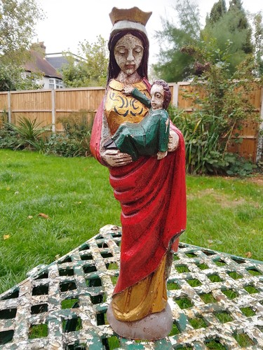 Vintage madonna child statue - vintage, &