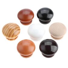 5Pcs Natural Wooden Cabinet Drawer Wardrobe Door Closet Knob Pull Handle 34*25mm
