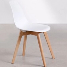 White Tulip Dining Chair Pack of 4 – Designer Wooden Kitchen Chairs