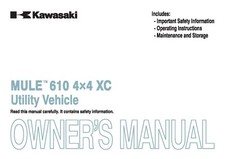 Kawasaki Owners Manual Book 2013 MULE 610 4x4 XC