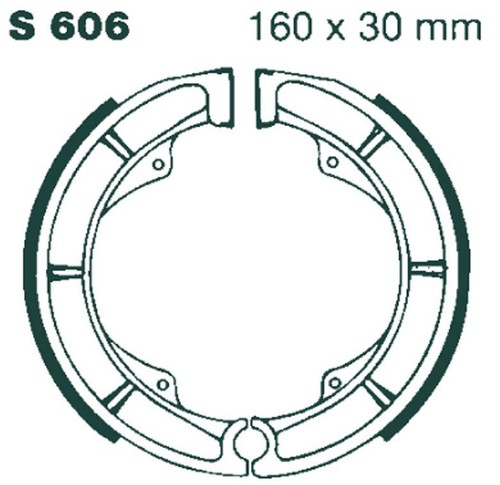S606 ebc quad brake shoes - s606,