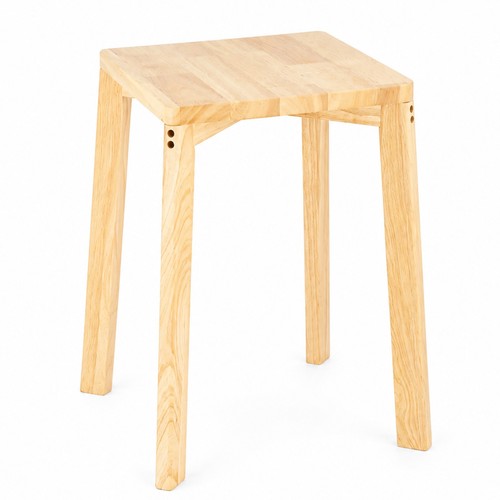 Square wooden stool wood - square,