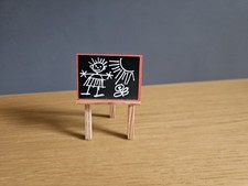 Vintage Lundby Barton Caroline's Dolls House Nursery Blackboard Easel 1:16 70's