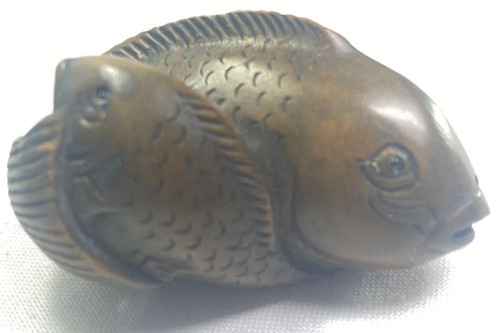 Netsuke antique fish - antique,