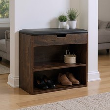 Shoe Bench Hallway Wooden Rack