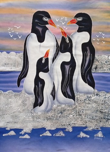 Penguin family signed - family,