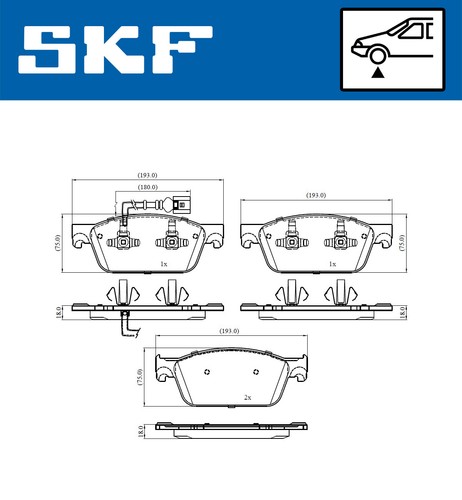 Brake pad set disc - brake,