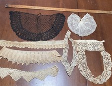 Antique Lace Collar Lot Black