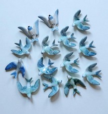 Vintage Wade Ireland (Set Of 15 ) Miniature Wall decoration Swallow Birds 1950s