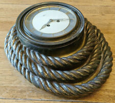 LARGE FRENCH SOLYOZ PAIRS ROPE NANTICAL WALL CLOCK  / G006