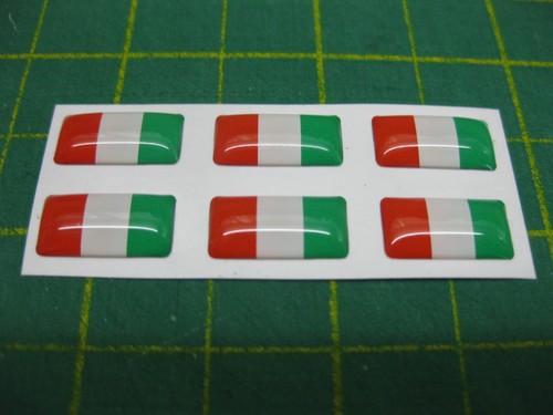 Small domed italian flag - domed,