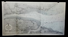 VINTAGE ADMIRALTY  CHART. No. 1185. RIVER THAMES, SEA REACH. 1962  EDITION.
