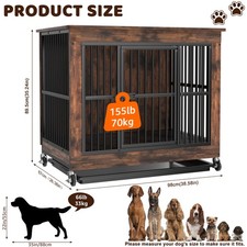 100cm Wooden Dog Crate with
