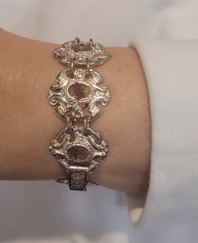 Vtg amethyst chip bracelet - vtg,