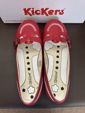 Red Leather Kickers Shoes T