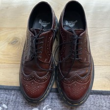 Dr Marten Lace Up shoes/Brogues 3989 Red Vegan ‘Leather’ size 4/37
