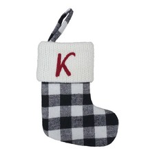 Letter K Buffalo Plaid