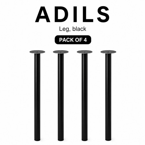 Ikea adils table legs - ikea, black