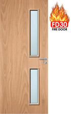 PREMDOR Internal Fire Door FD30 Pre-Finished Oak Veneer 16G 2L Office Door