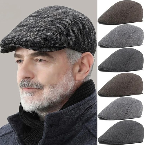 Mens tweed flat cap vintage - flat,