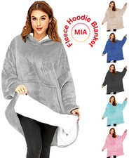 Fluffy Hugy Shaggy Hoodie Blanket Oversize Sherpa Plush Fleece Warm Adult Hooded