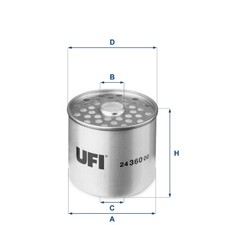 UFI 24.360.00 Fuel filter for