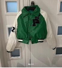 Green And White PLT Puffa Jacket 