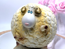 Vintage Money Box Ceramic Sheep Piggy Bank Big Cute
