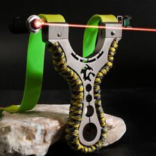 Slingshot Catapult Laser Sight Slingbow Aim Point 5x Rubbers Target Hunting