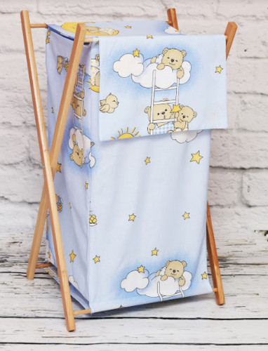 Laundry basket with - with, wooden
