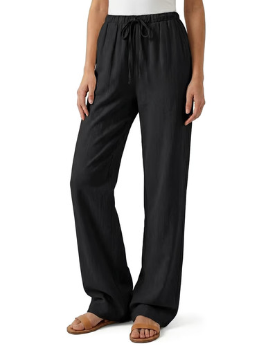 Linen wide leg trousers tall - leg,