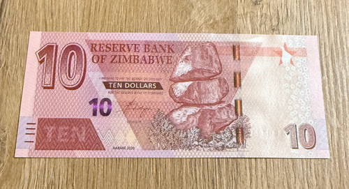 Zimbabwe dollars 2020 unc - 10,