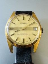 Vintage Kings Date Unbreakable Mainspring  Swiss Men’s Watch-Not Working -S/R