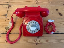 Retro GPO 746 Rotary Dial Telephone Red – Vintage style Landline Phone GPO Retro