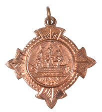 British Sailors Society 100 Anniversary Trafalgar 1905 HMS Victory Copper Medal