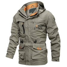 Mens Military Jacket Winter Warm Waterproof Hooded Coat Outdoor Tactical Coats