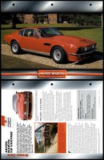 Aston Martin V8 Vantage - 1977 - Sports - Atlas Dream Cars Fact File Card